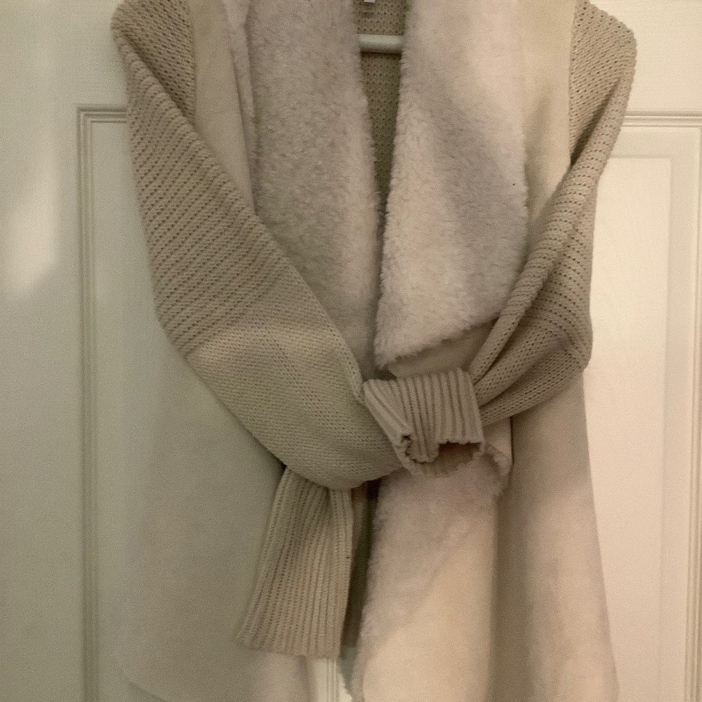 Faux suede sweater